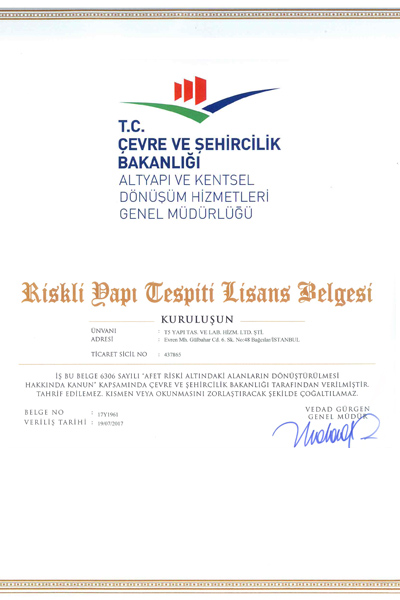 T5 YAPI TASARIM ve LABORATUVAR HİZMETLERİ LTD.ŞTİ.
