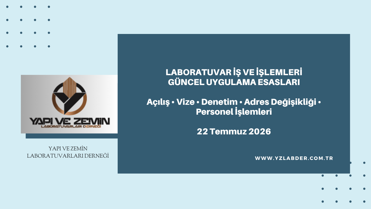 Çevre, Şehircilik ve İklim Değişikliği Bakanlığı Laboratuvar İşlemlerine İlişkin Yeni Uygulama Rehberini Yayımladı